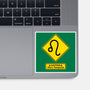 Caution Short-Tempered-None-Glossy-Sticker-imisko