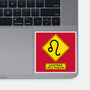 Caution Short-Tempered-None-Glossy-Sticker-imisko