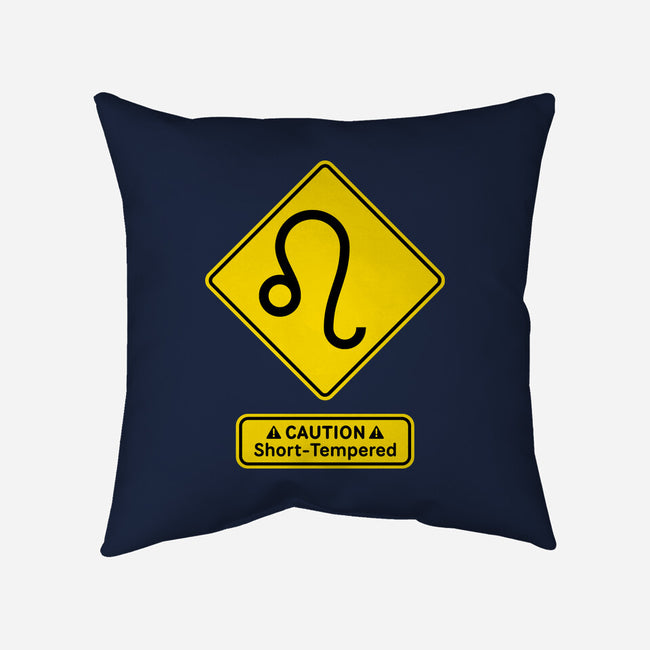 Caution Short-Tempered-None-Removable Cover w Insert-Throw Pillow-imisko