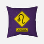 Caution Short-Tempered-None-Removable Cover w Insert-Throw Pillow-imisko