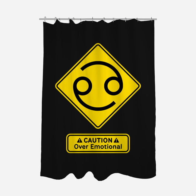 Caution Over Emotional-None-Polyester-Shower Curtain-imisko