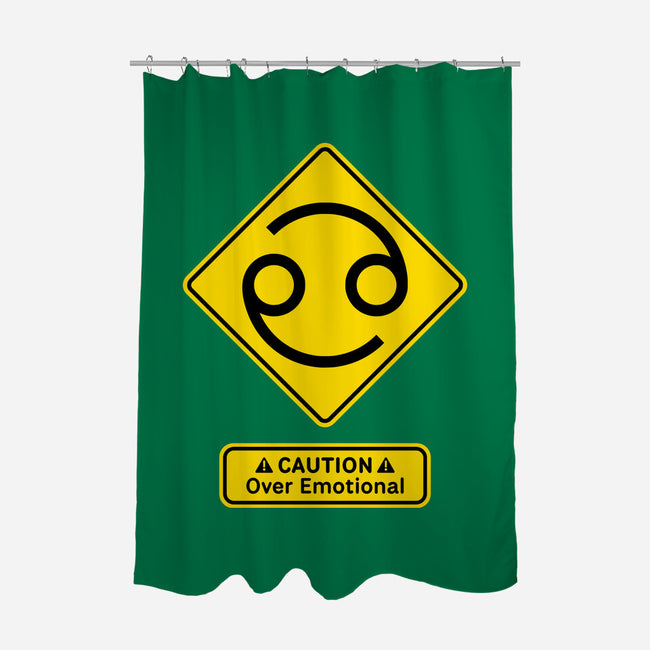 Caution Over Emotional-None-Polyester-Shower Curtain-imisko