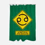 Caution Over Emotional-None-Polyester-Shower Curtain-imisko