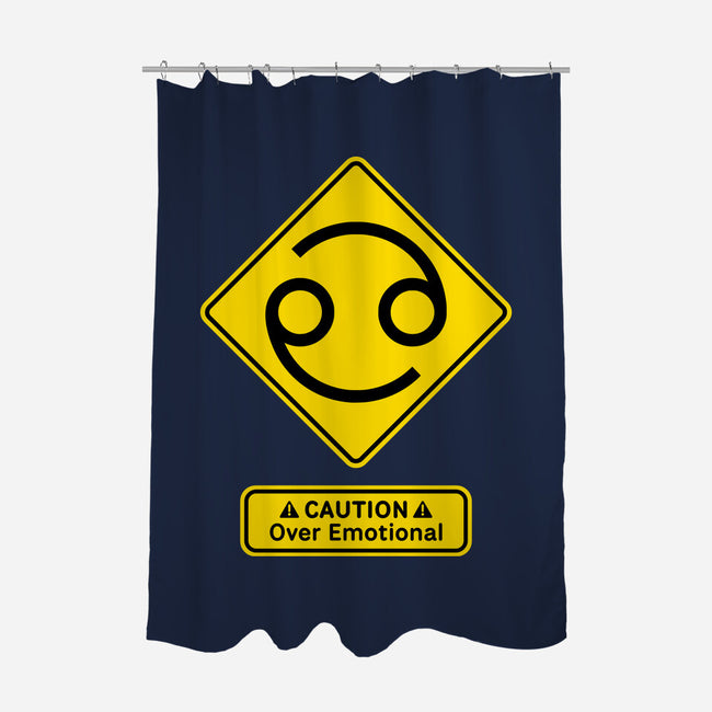 Caution Over Emotional-None-Polyester-Shower Curtain-imisko