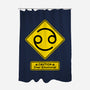 Caution Over Emotional-None-Polyester-Shower Curtain-imisko