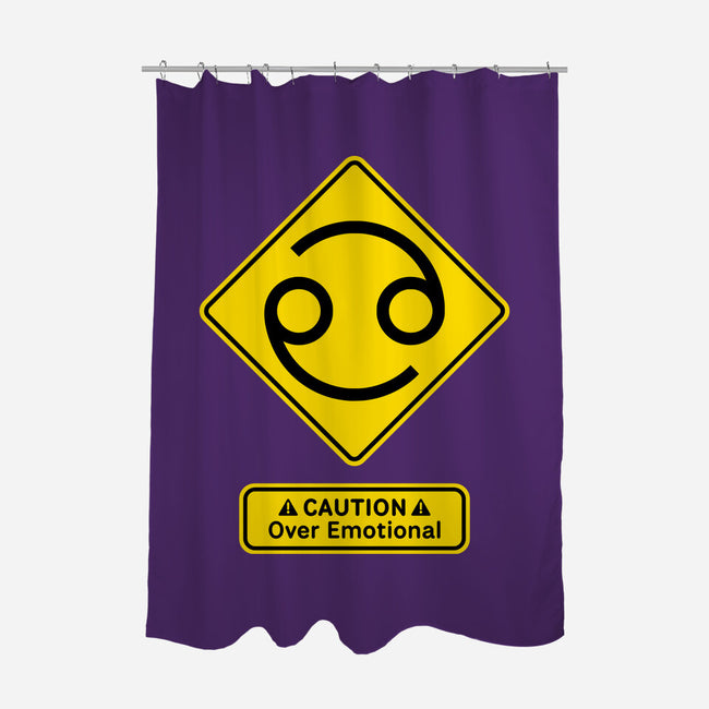 Caution Over Emotional-None-Polyester-Shower Curtain-imisko
