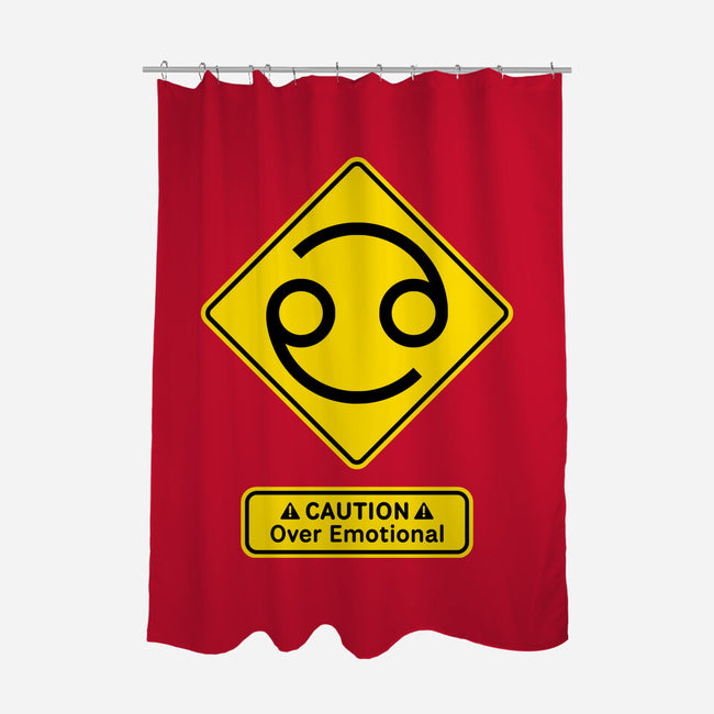 Caution Over Emotional-None-Polyester-Shower Curtain-imisko
