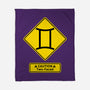 Caution Two-Faced-None-Fleece-Blanket-imisko