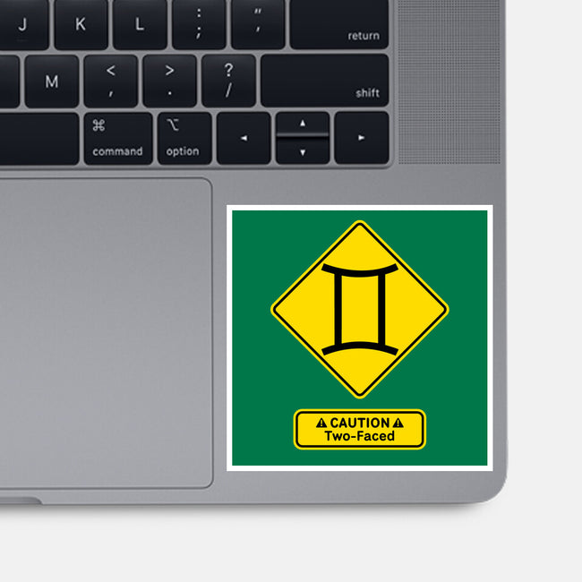 Caution Two-Faced-None-Glossy-Sticker-imisko
