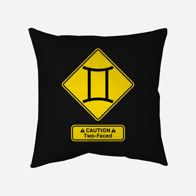 Caution Two-Faced-None-Removable Cover w Insert-Throw Pillow-imisko
