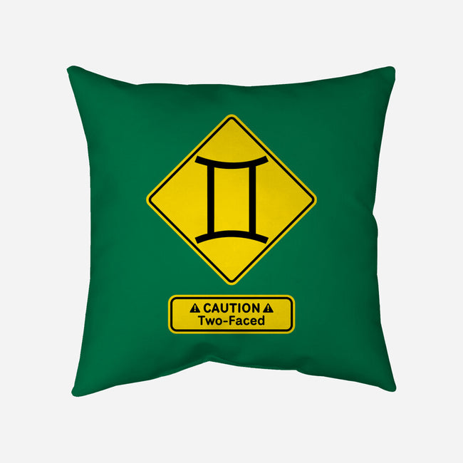 Caution Two-Faced-None-Removable Cover w Insert-Throw Pillow-imisko