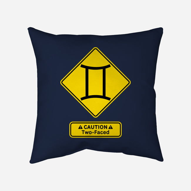 Caution Two-Faced-None-Removable Cover w Insert-Throw Pillow-imisko