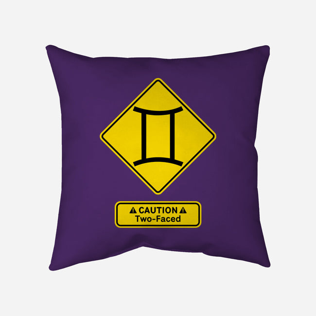 Caution Two-Faced-None-Removable Cover w Insert-Throw Pillow-imisko