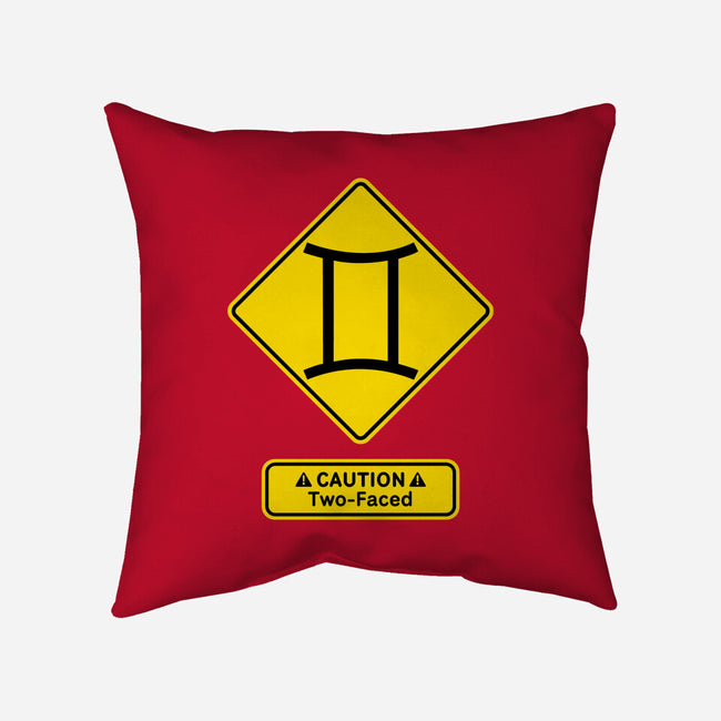 Caution Two-Faced-None-Removable Cover w Insert-Throw Pillow-imisko