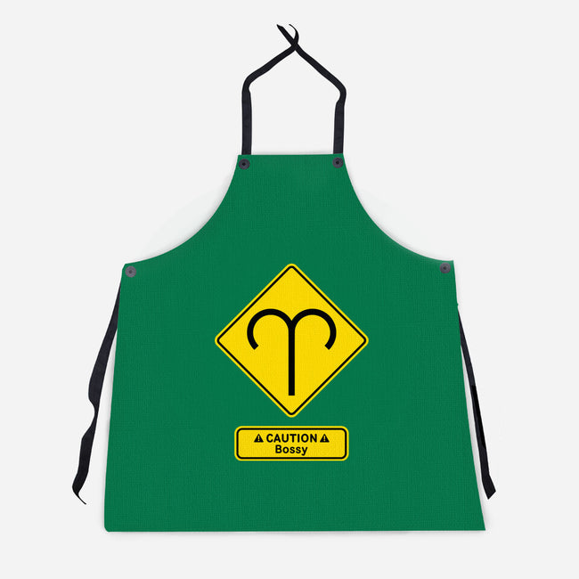 Caution Bossy-Unisex-Kitchen-Apron-imisko