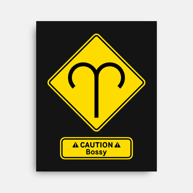 Caution Bossy-None-Stretched-Canvas-imisko