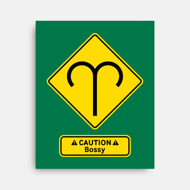 Caution Bossy-None-Stretched-Canvas-imisko