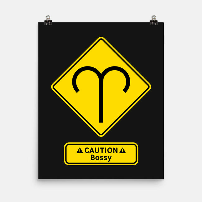 Caution Bossy-None-Matte-Poster-imisko