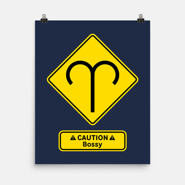 Caution Bossy-None-Matte-Poster-imisko