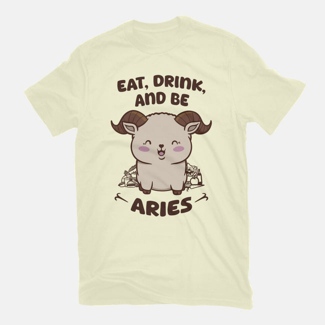 Eat Drink And Be Aries-Mens-Premium-Tee-WatershipBound