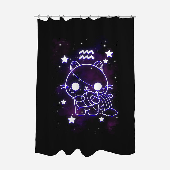 Cute Aquarius-None-Polyester-Shower Curtain-NemiMakeit
