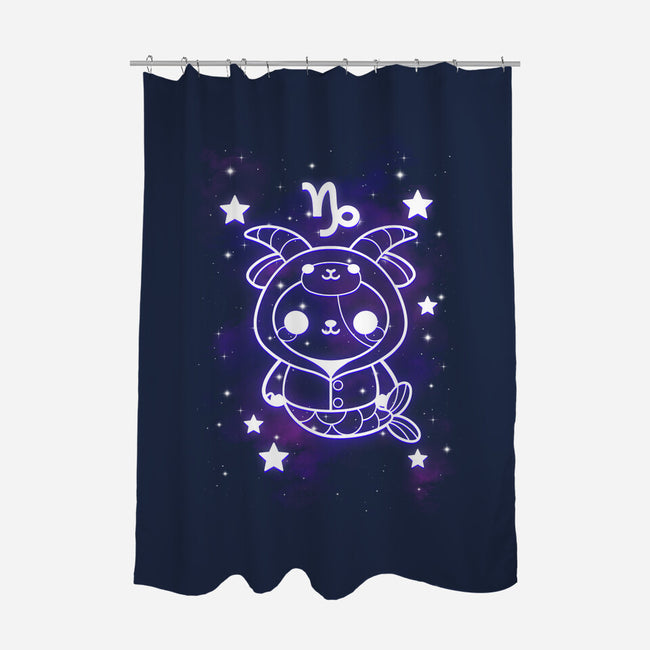 Cute Capricorn-None-Polyester-Shower Curtain-NemiMakeit