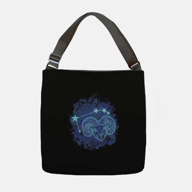 Aries Neon Constellation-None-Adjustable Tote-Bag-nickzzarto