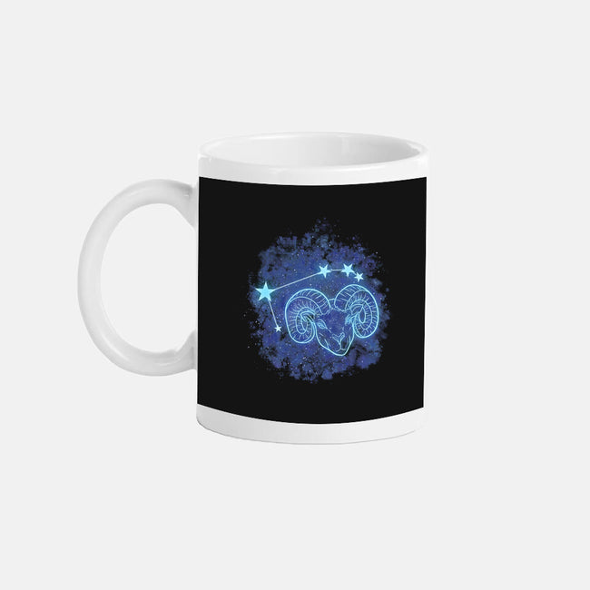 Aries Neon Constellation-None-Mug-Drinkware-nickzzarto