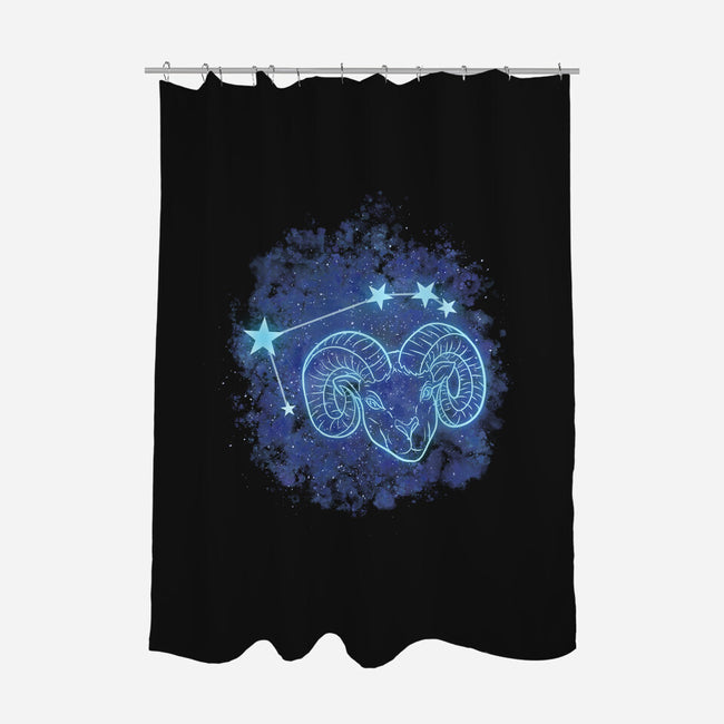 Aries Neon Constellation-None-Polyester-Shower Curtain-nickzzarto