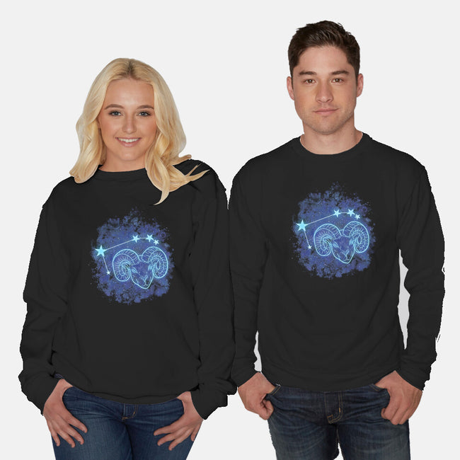Aries Neon Constellation-Unisex-Crew Neck-Sweatshirt-nickzzarto