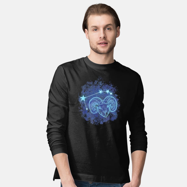 Aries Neon Constellation-Mens-Long Sleeved-Tee-nickzzarto