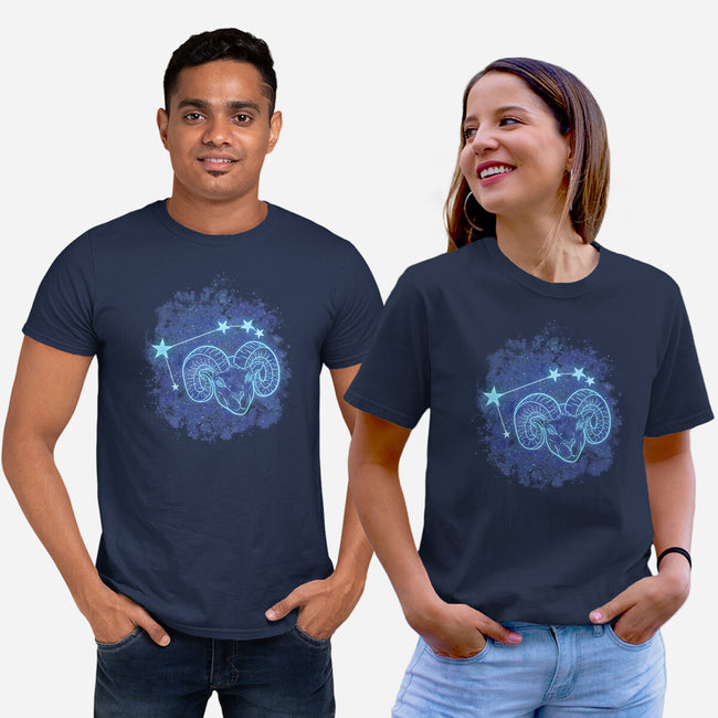 Aries Neon Constellation-Unisex-Basic-Tee-nickzzarto