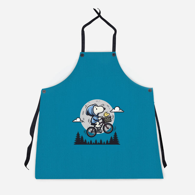 Fly To The Moon-Unisex-Kitchen-Apron-Xentee
