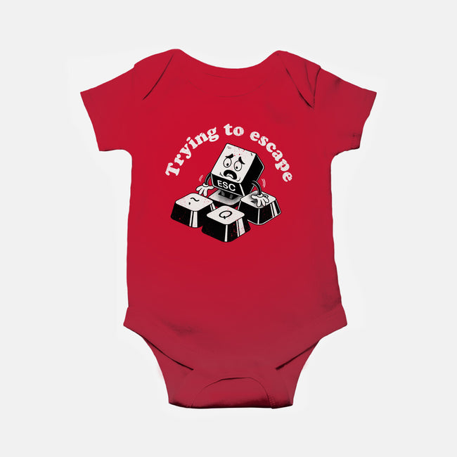Trying To Escape-Baby-Basic-Onesie-dandingeroz
