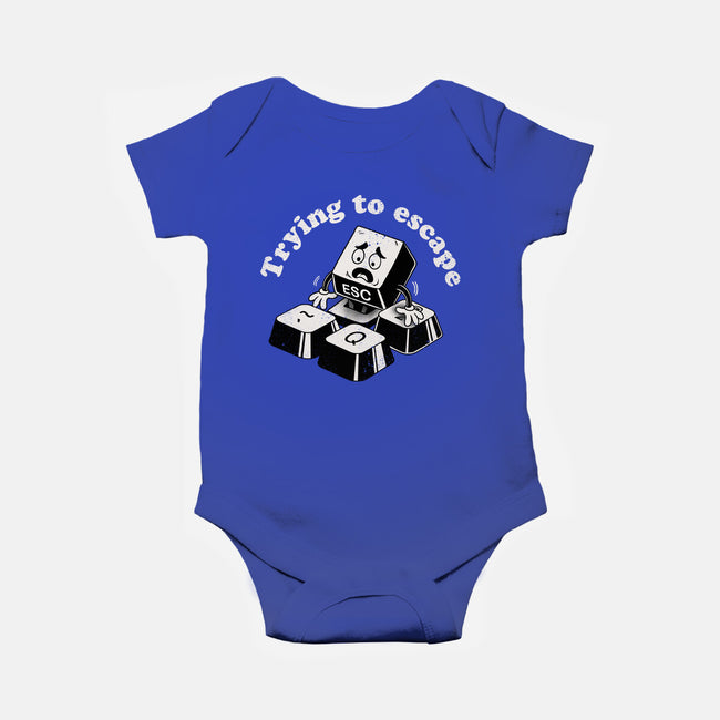 Trying To Escape-Baby-Basic-Onesie-dandingeroz