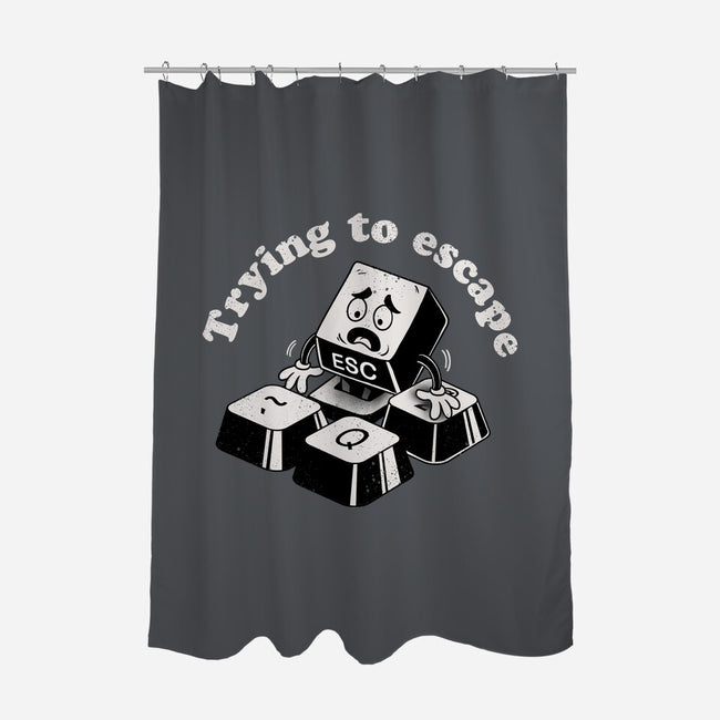 Trying To Escape-None-Polyester-Shower Curtain-dandingeroz