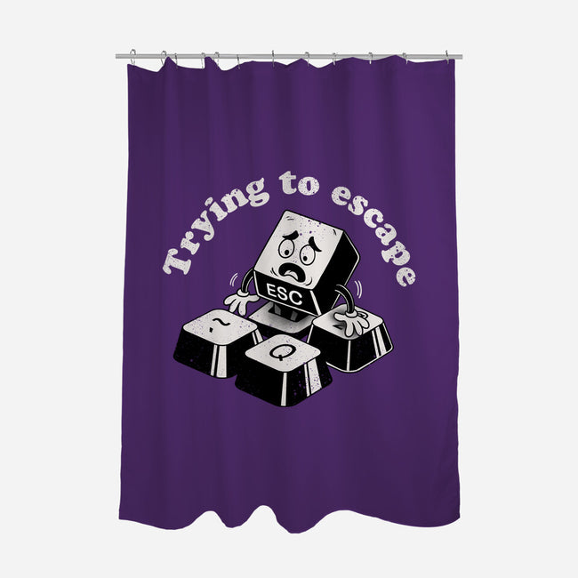 Trying To Escape-None-Polyester-Shower Curtain-dandingeroz