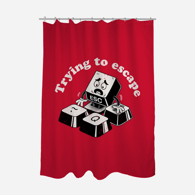 Trying To Escape-None-Polyester-Shower Curtain-dandingeroz