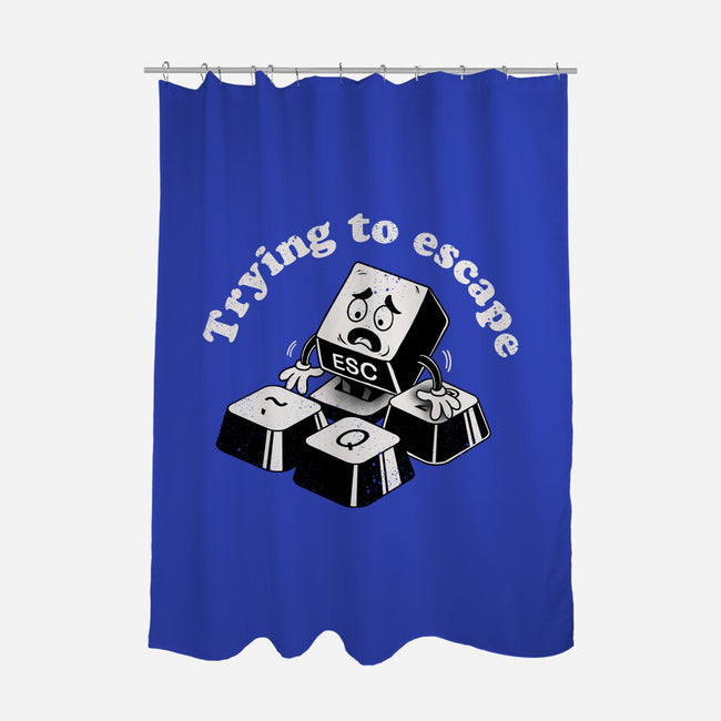 Trying To Escape-None-Polyester-Shower Curtain-dandingeroz