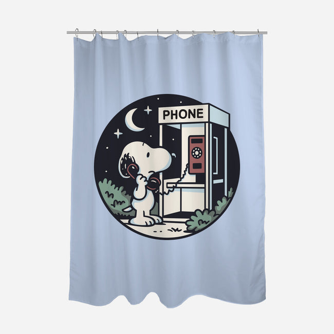 Doggy Phone Home-None-Polyester-Shower Curtain-Xentee