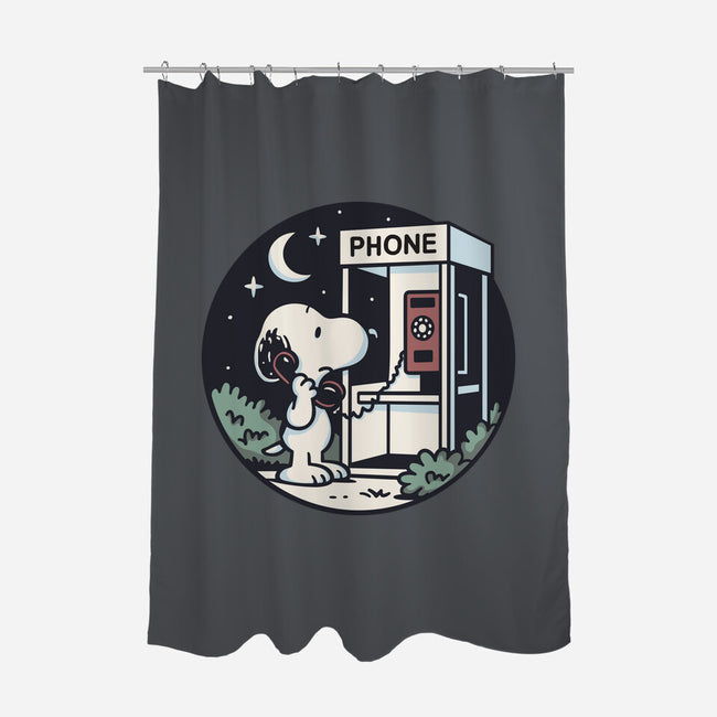 Doggy Phone Home-None-Polyester-Shower Curtain-Xentee