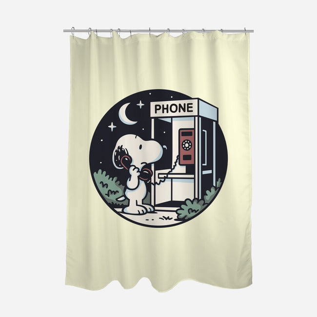 Doggy Phone Home-None-Polyester-Shower Curtain-Xentee