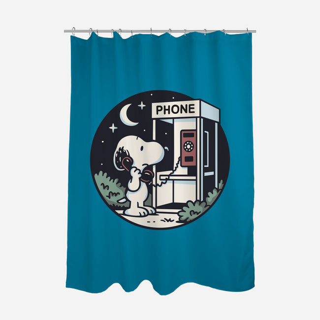 Doggy Phone Home-None-Polyester-Shower Curtain-Xentee