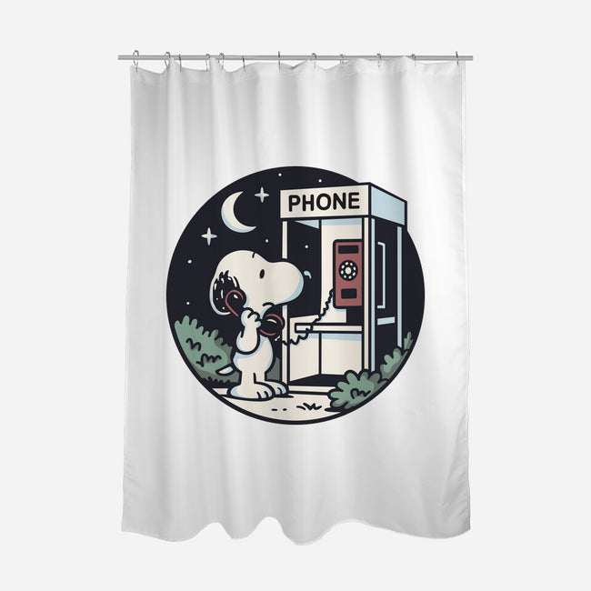 Doggy Phone Home-None-Polyester-Shower Curtain-Xentee
