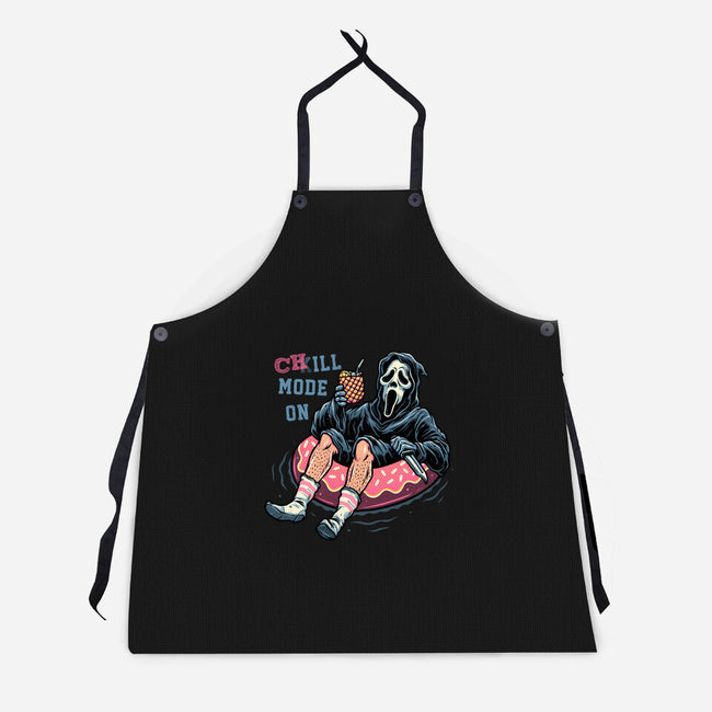 Chill Mode On-Unisex-Kitchen-Apron-glitchygorilla