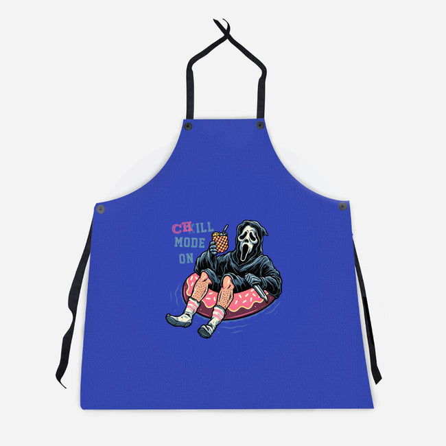 Chill Mode On-Unisex-Kitchen-Apron-glitchygorilla