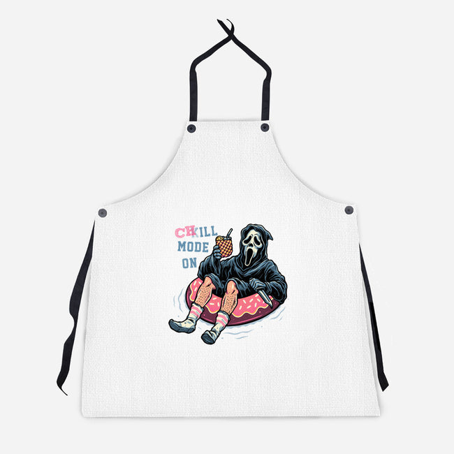 Chill Mode On-Unisex-Kitchen-Apron-glitchygorilla