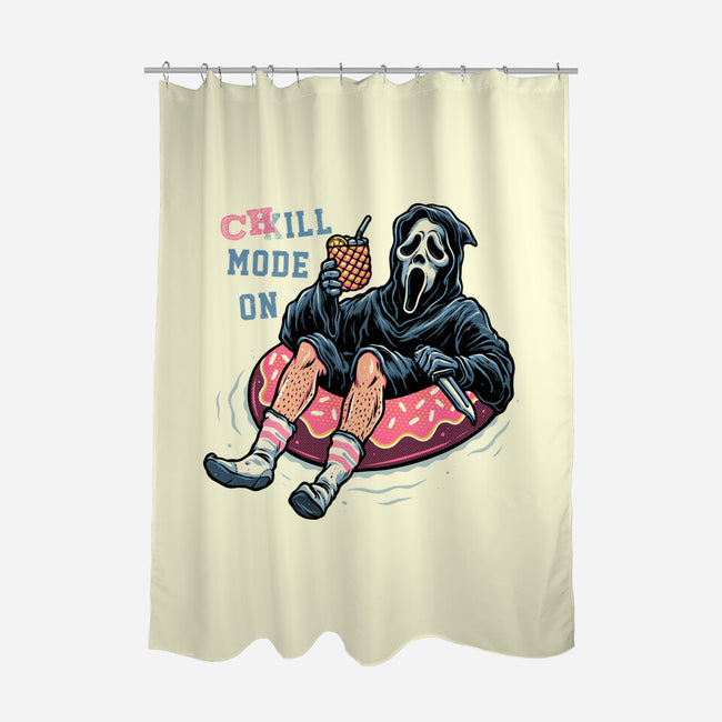 Chill Mode On-None-Polyester-Shower Curtain-glitchygorilla