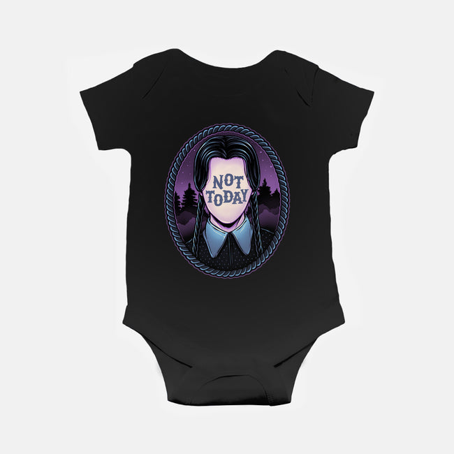 Not Today-Baby-Basic-Onesie-glitchygorilla