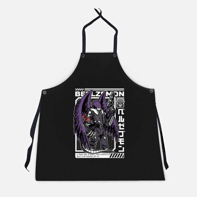 Digital Demon Lord Cyberpunk-Unisex-Kitchen-Apron-Studio Mootant